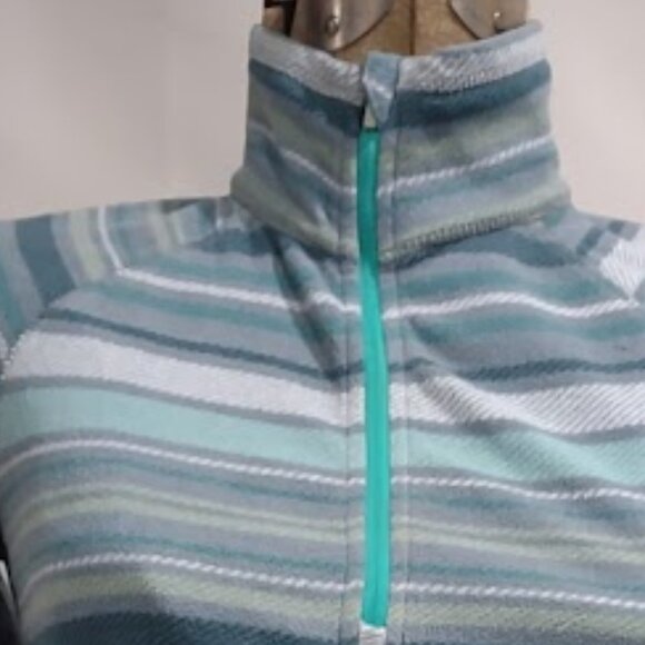 EDDIE BAUER WOMEN'S STRIPED FLEECE 1/4 ZIP PULLOVER SUPER SOFT RAGLAN SLEEVES S - Picture 3 of 16